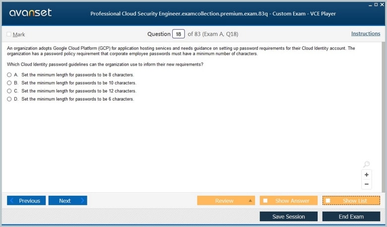 Professional Cloud Security Engineer Premium VCE Screenshot #2